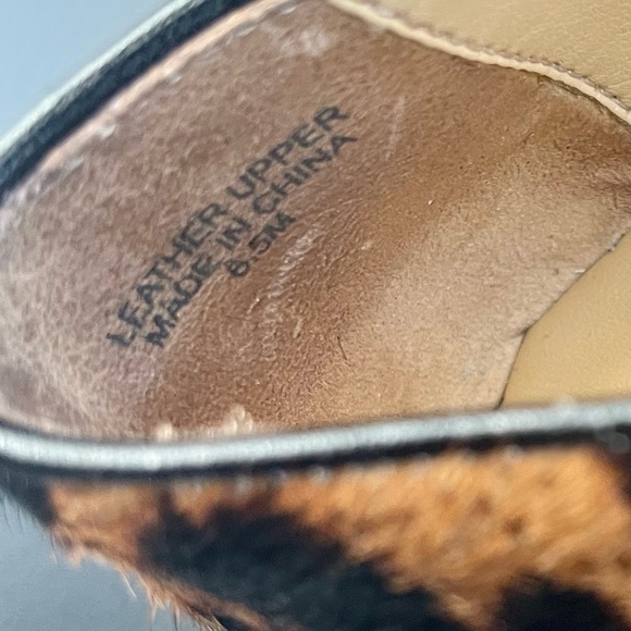 Talbots Women Classic Leopard Francesca Bow Slip On Pointed Toe Flats Size 6.5 M - Picture 5 of 9